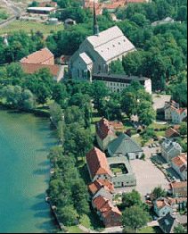 Picture: View of the medieval and the new abbey